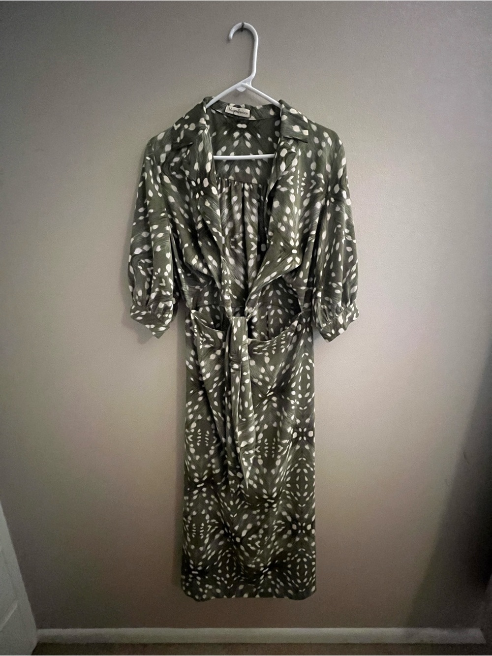 Madison Garrison green tie front dress